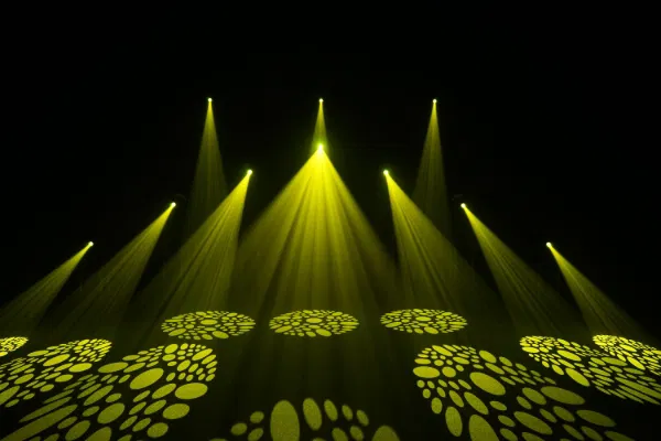 Stage lighting with moving heads and haze beams — Reay Events